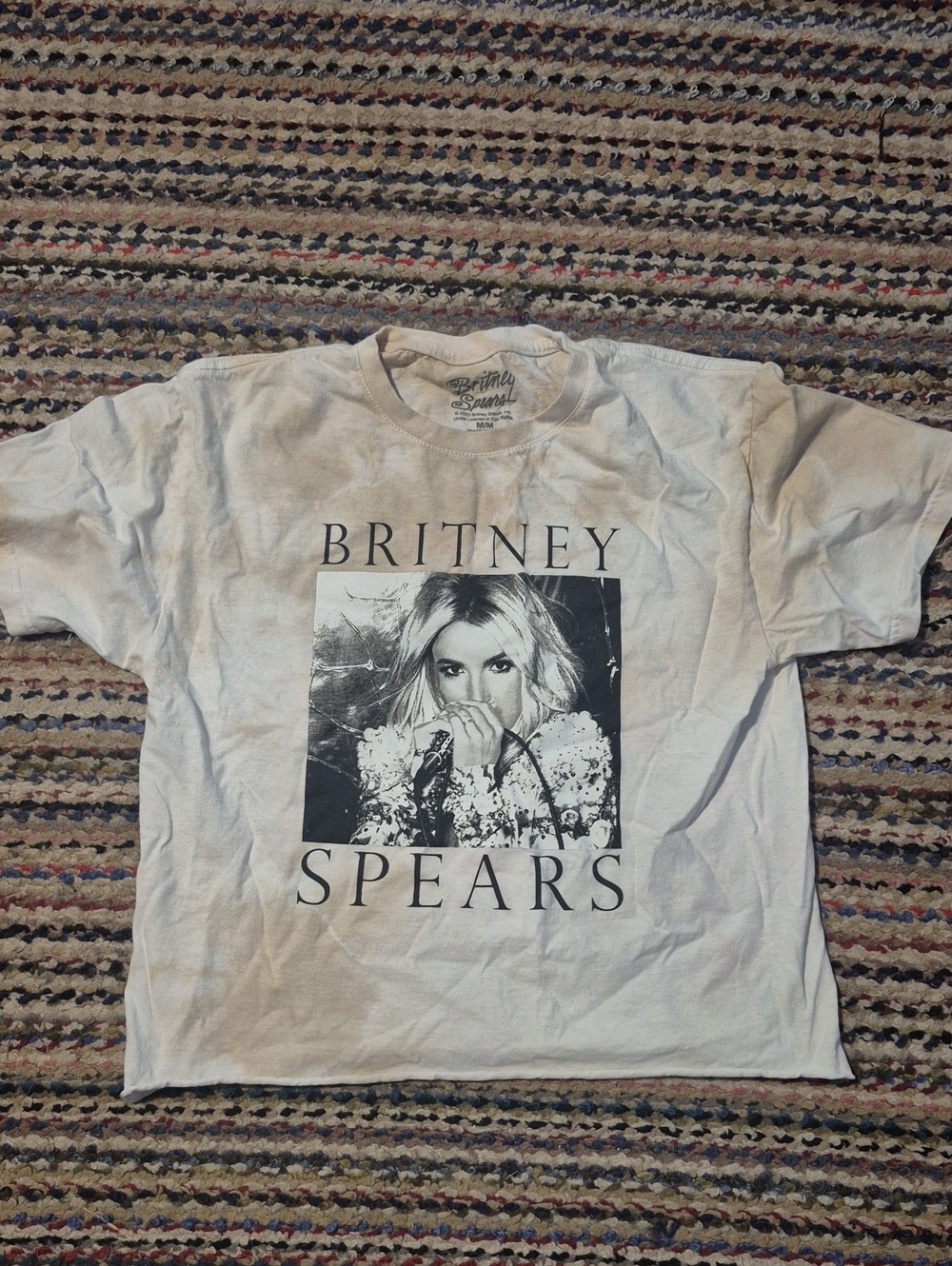 Britney Spears Graphic Tee in White with Black Photo